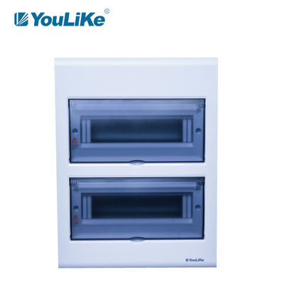 Άσπρη σκόνη που χρωματίζει το κάθετο επίπεδο μοντάρισμα κιβωτίων 24 τρόπων MCB